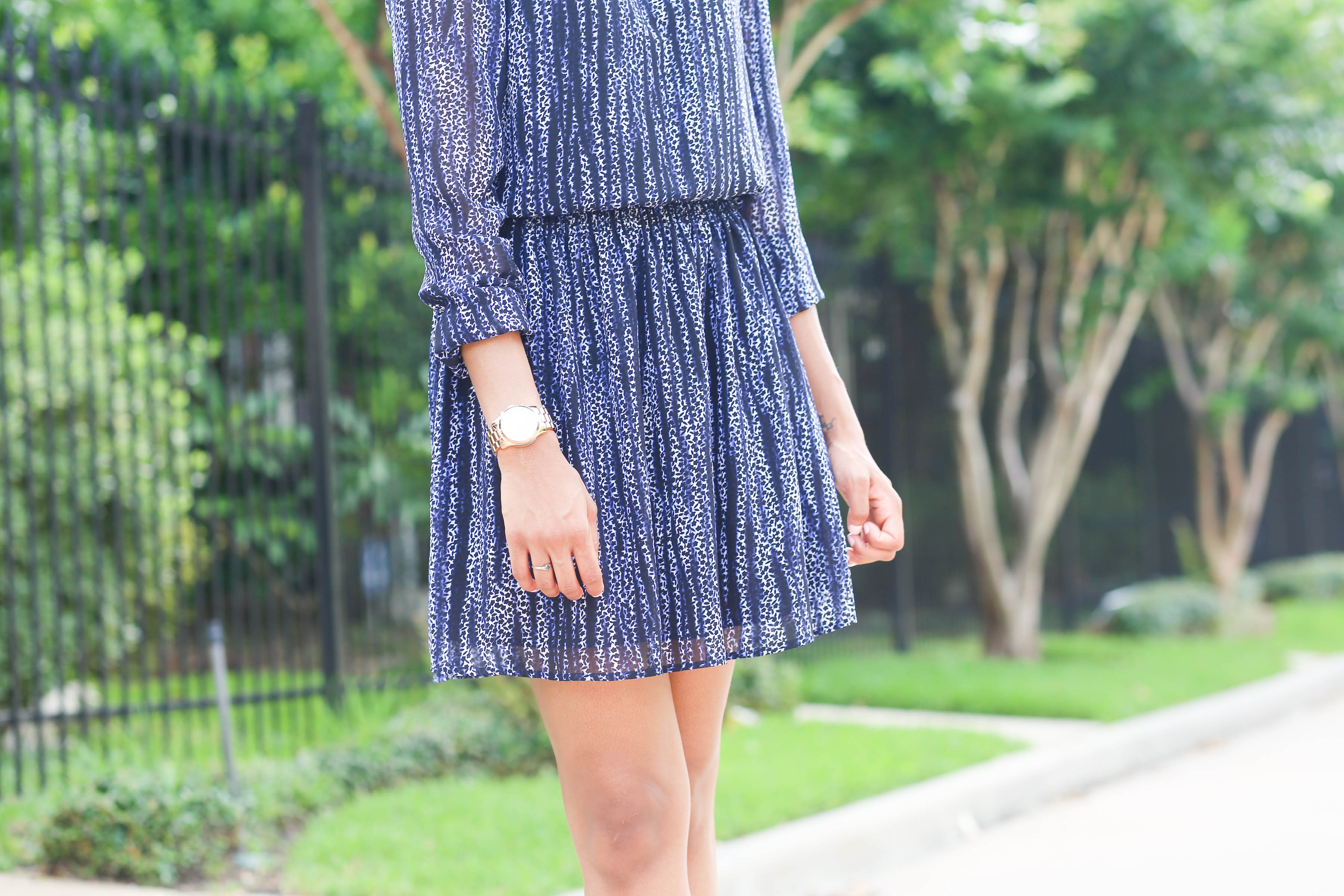 Blue Dress & Wedges - Styl'd Grace