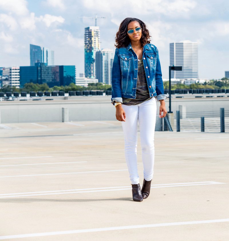 Camo & Denim Jacket outfit
