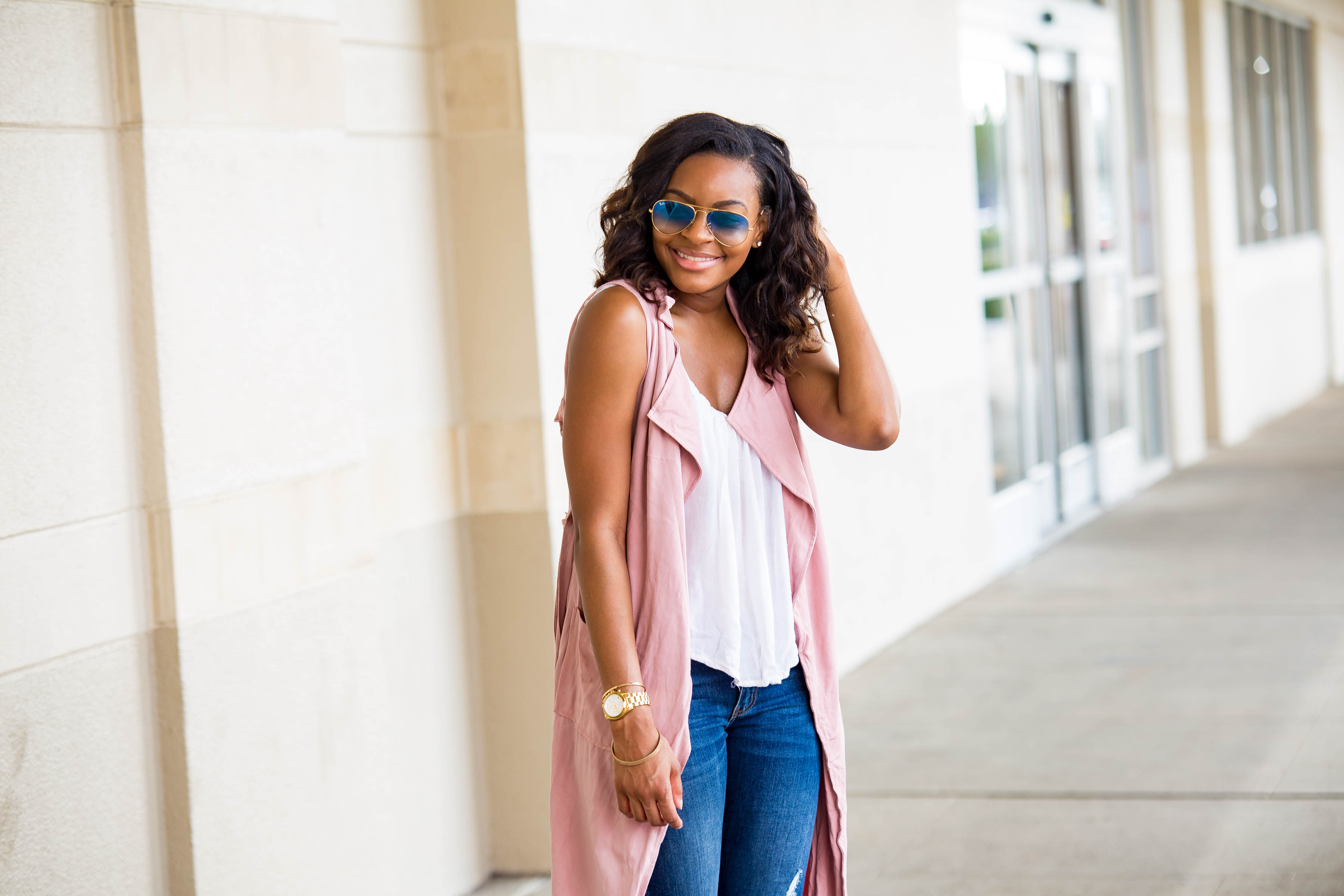 Blush Vest outfit