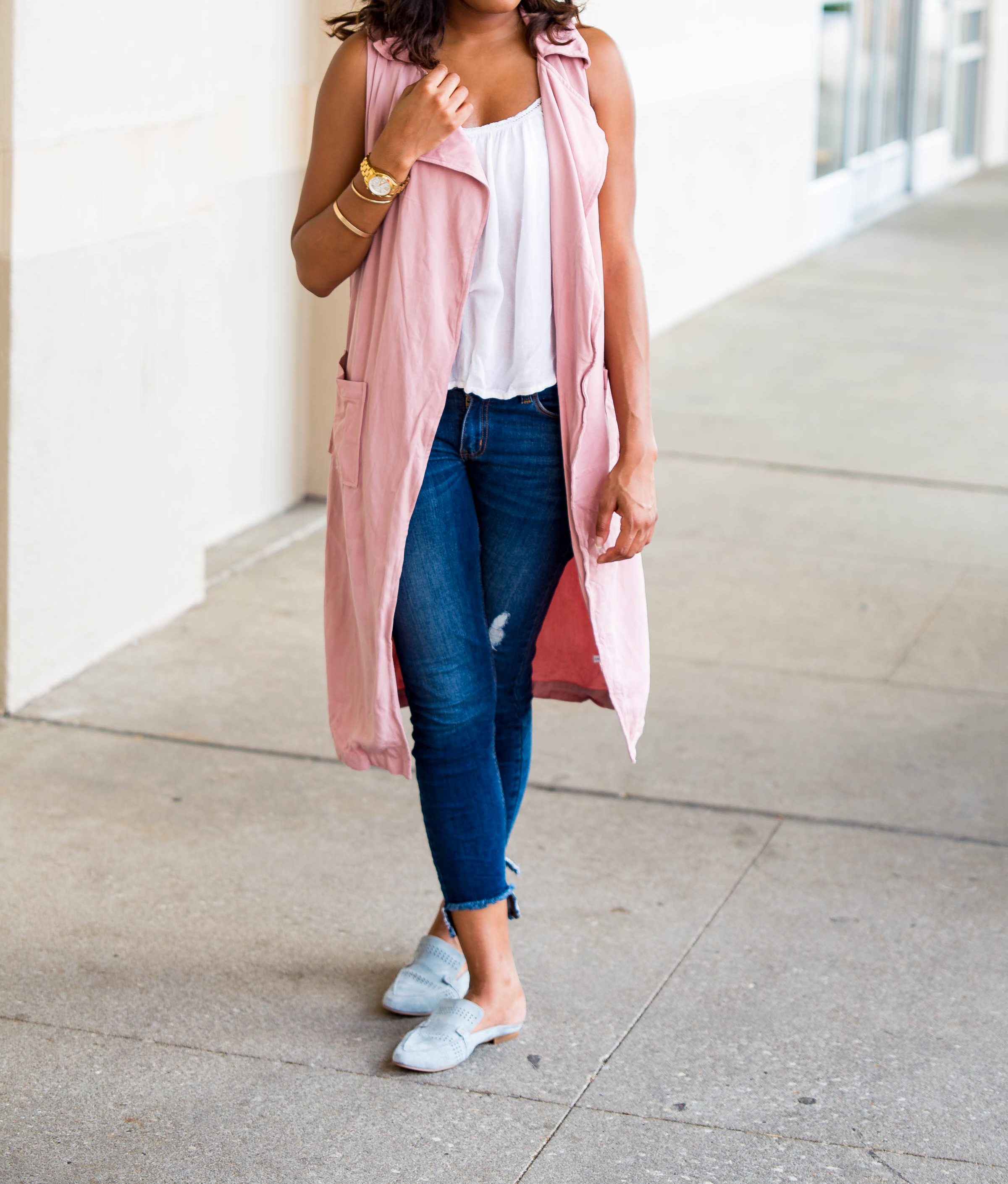 duster vest outfit
