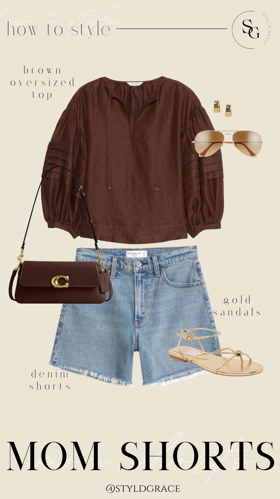 Denim mom shorts with flow top Denim mom shorts with flow top
