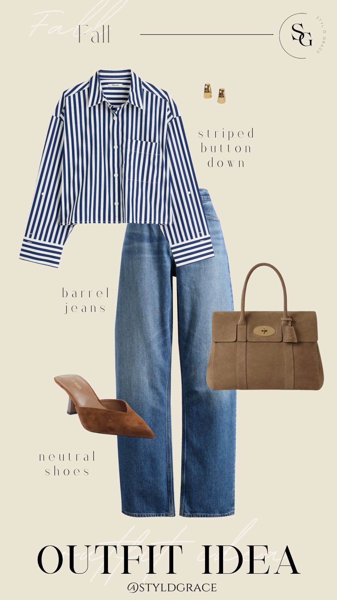 Casual Fall Outfits Button down shirt with jeans