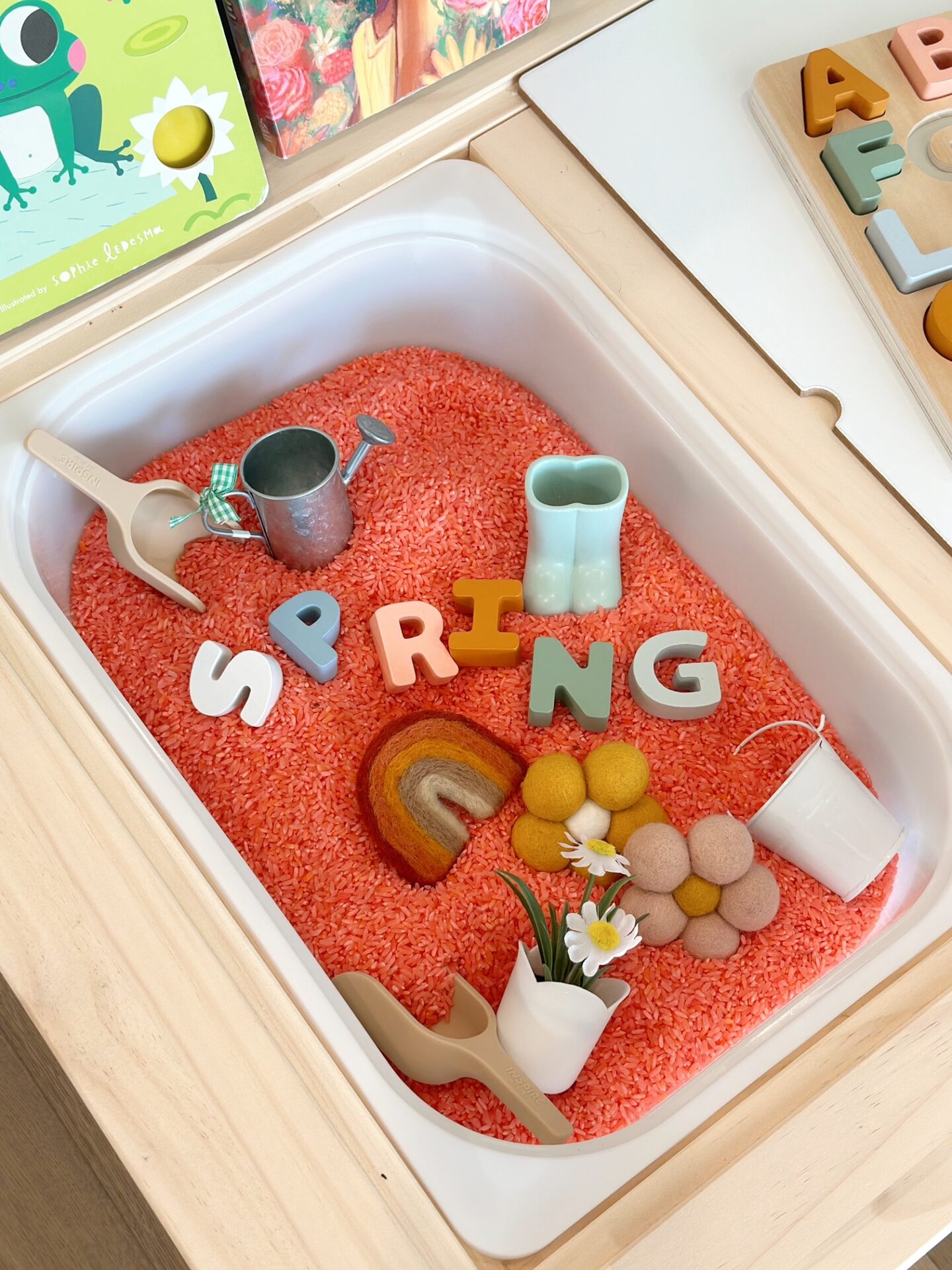 spring sensory bin ideas