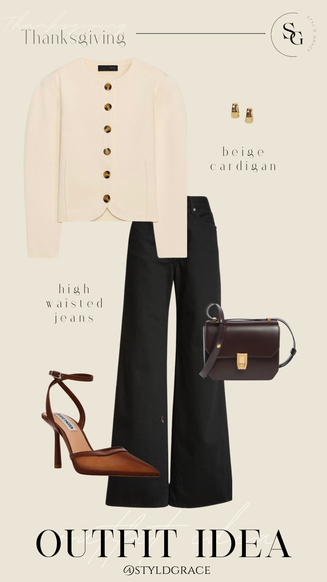 High waisted jeans & cardigan High waisted jeans & a cardigan